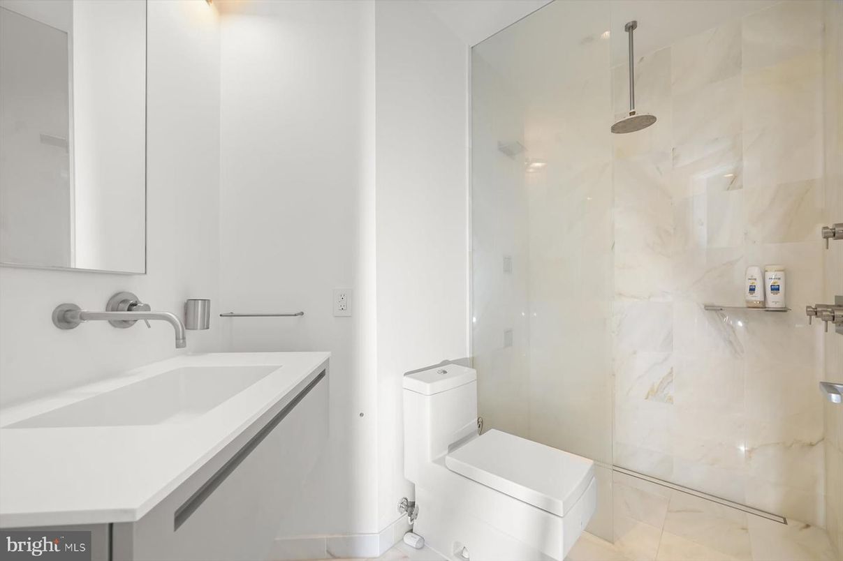 Bathroom, Glass Shower, Interior, Marble Walls