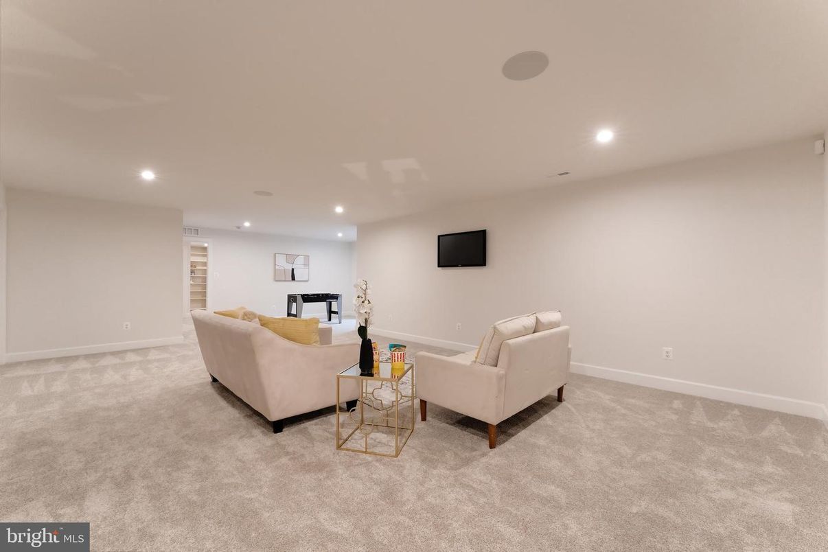 Interior, Living room, Recessed Lighting