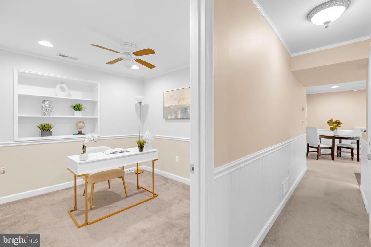 Home Office, Interior, Recessed Lighting