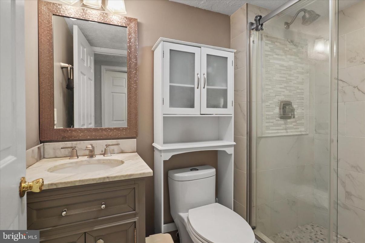 Bathroom, Glass Shower, Interior, Marble Walls