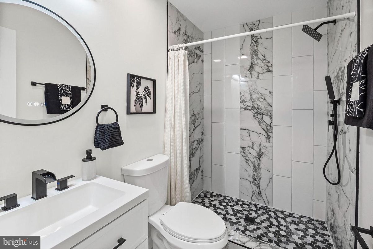 Bathroom, Glass Shower, Interior, Marble Walls