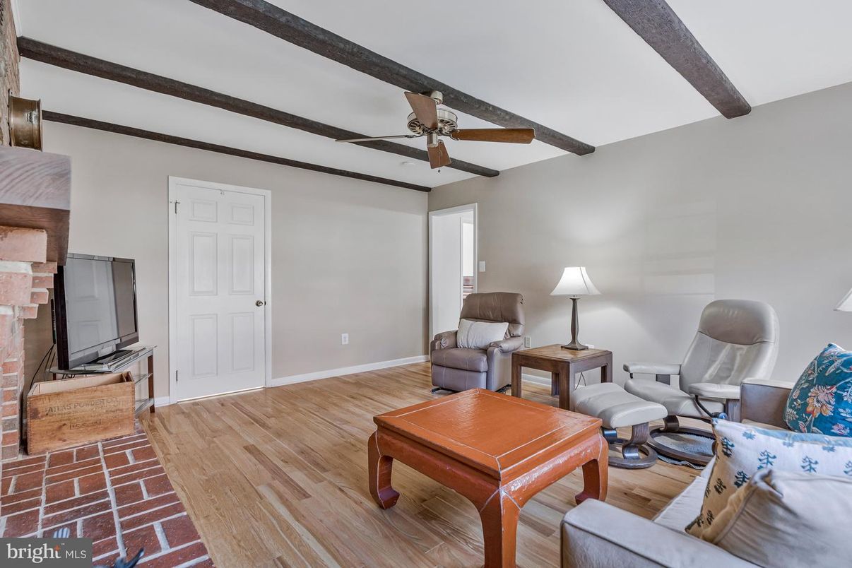 Fireplace, Interior, Living room, Wooden Beams, Wood Texture Flooring