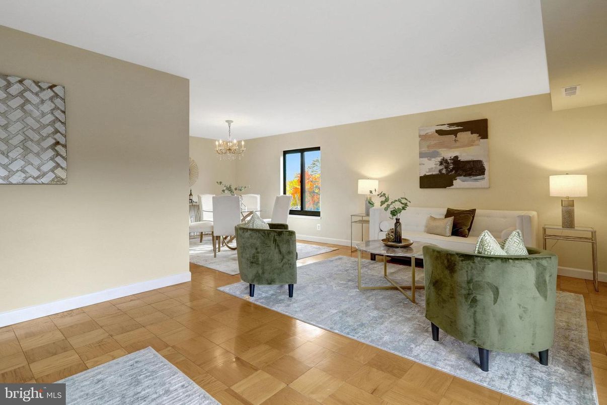 Chandelier, Dining room, Interior, Living room, Stone Walls, Wood Texture Flooring