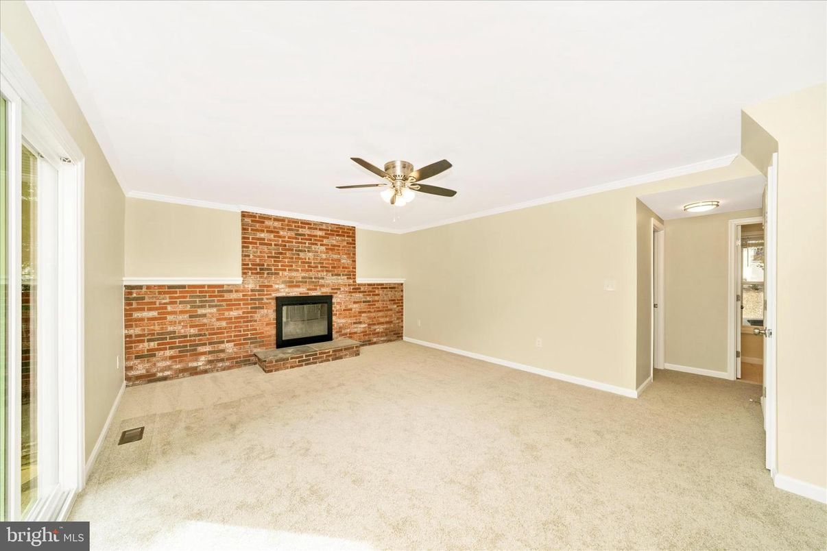 Empty room, Fireplace, Interior, Stone Walls