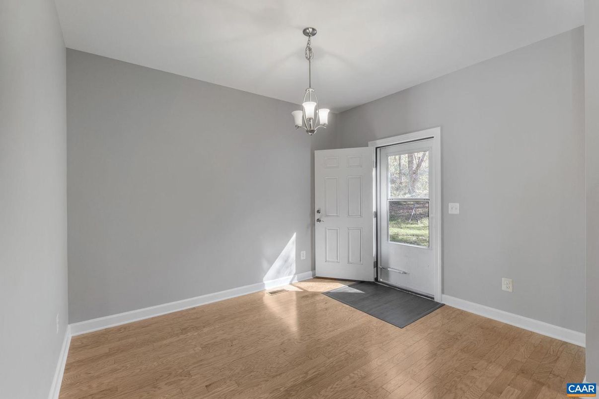 Chandelier, Empty room, Interior, Wood Texture Flooring