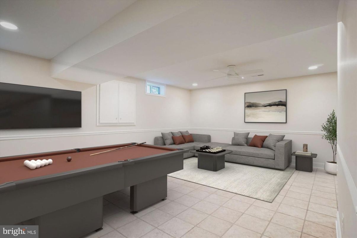 Billiard Table, Game Room, Interior, Living room, Recessed Lighting