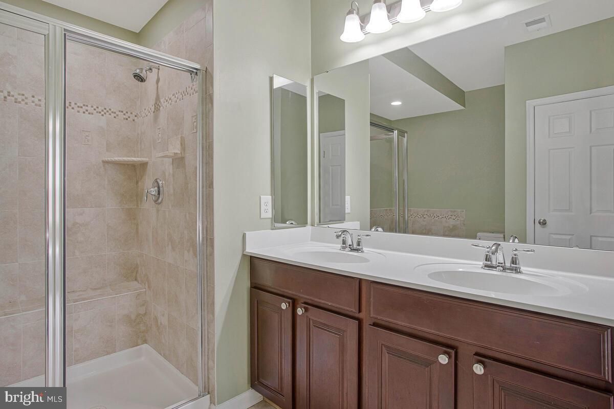 Bathroom, Dual Sink Vanities, Glass Shower, Interior