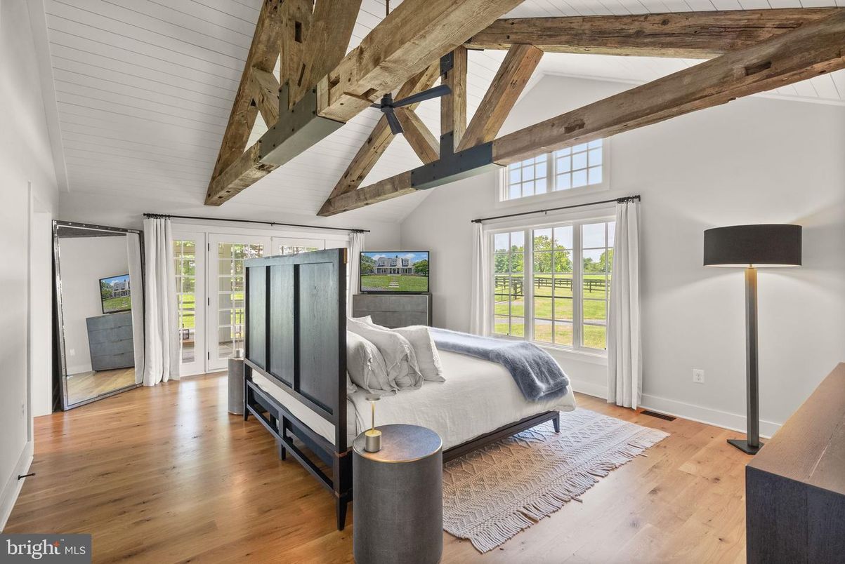 Bedroom, Interior, Wooden Beams, Wood Texture Flooring