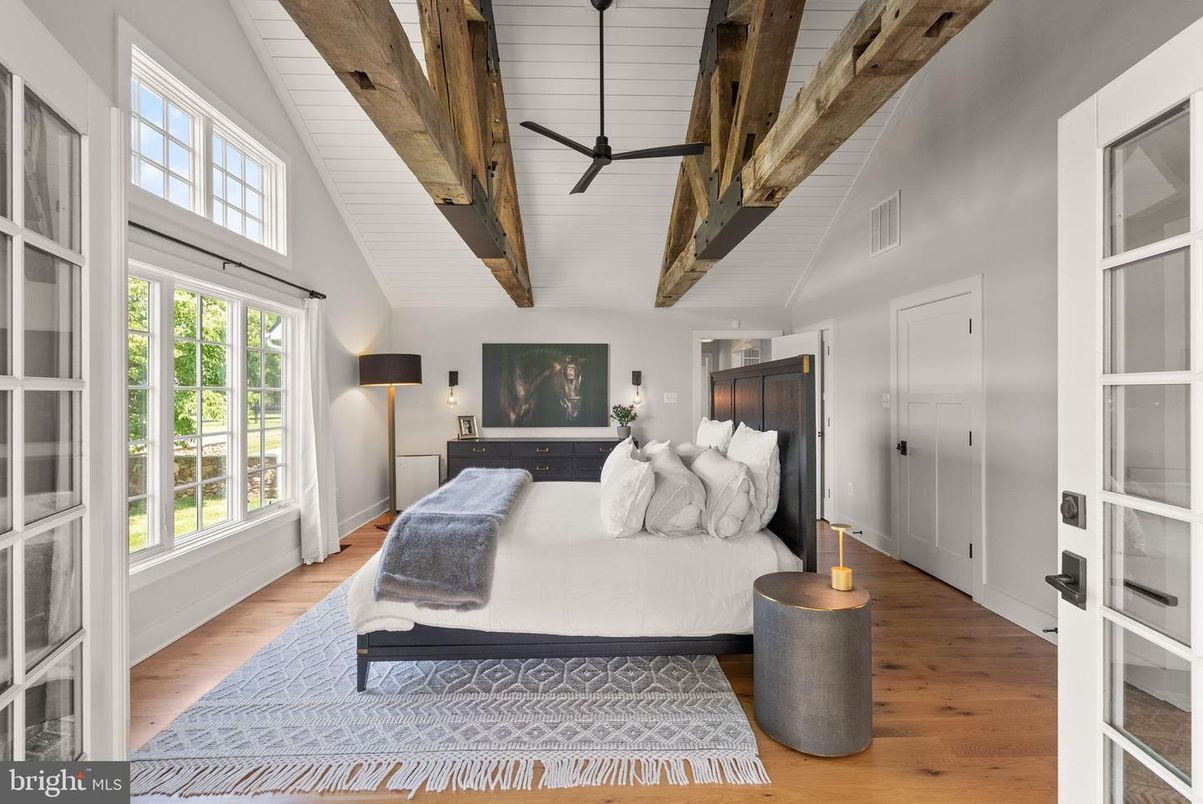 Bedroom, Interior, Wooden Beams, Wood Texture Flooring