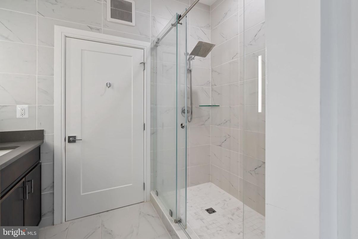 Bathroom, Glass Shower, Interior, Marble, Marble Walls