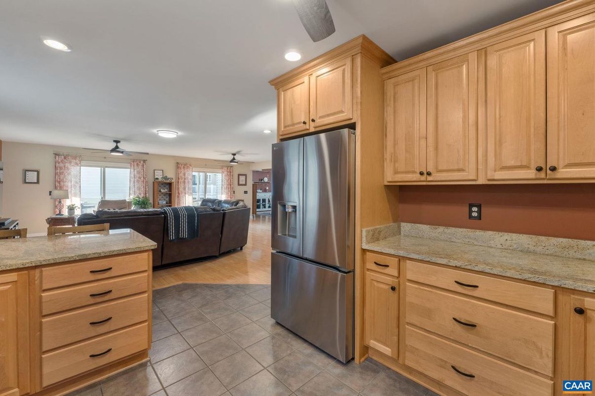 Interior, Kitchen, Living room, Recessed Lighting, Wood Texture Flooring