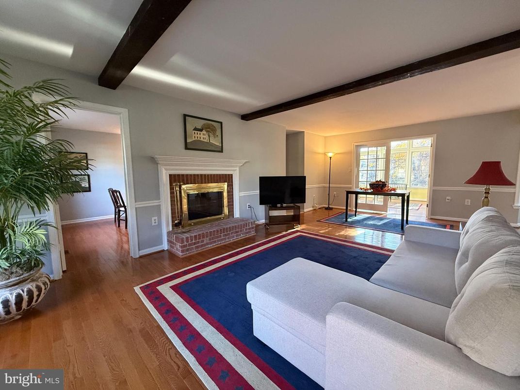 Fireplace, Interior, Living room, Wooden Beams, Wood Texture Flooring