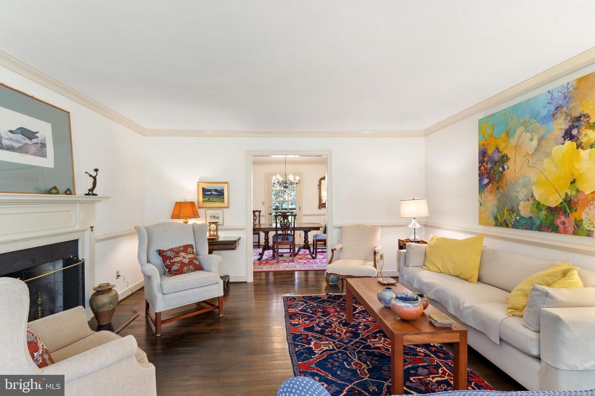 Chandelier, Dining room, Fireplace, Interior, Living room, Wood Texture Flooring