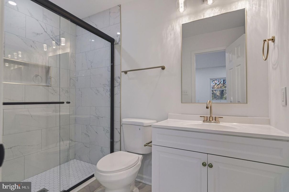 Bathroom, Glass Shower, Interior, Marble Walls