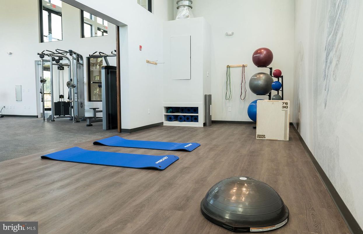 Fitness Equipment, Interior, Wood Texture Flooring