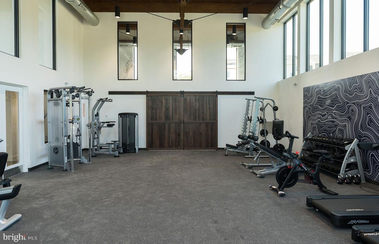 Fitness Equipment, Gym, Interior, Wooden Beams