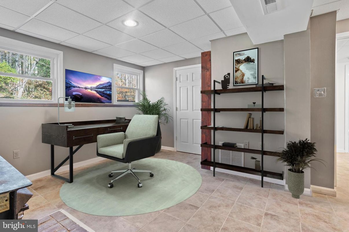 Home Office, Interior, Recessed Lighting