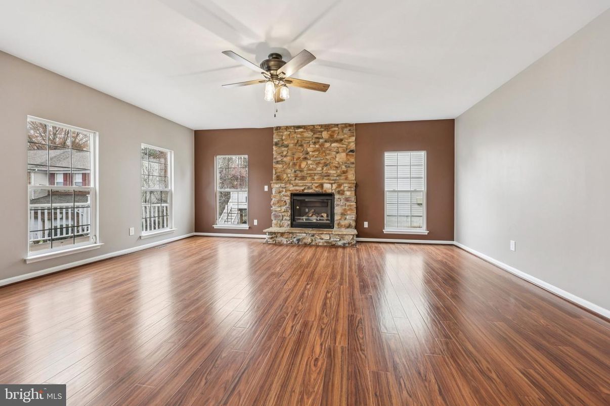 Empty room, Fireplace, Interior, Wood Texture Flooring