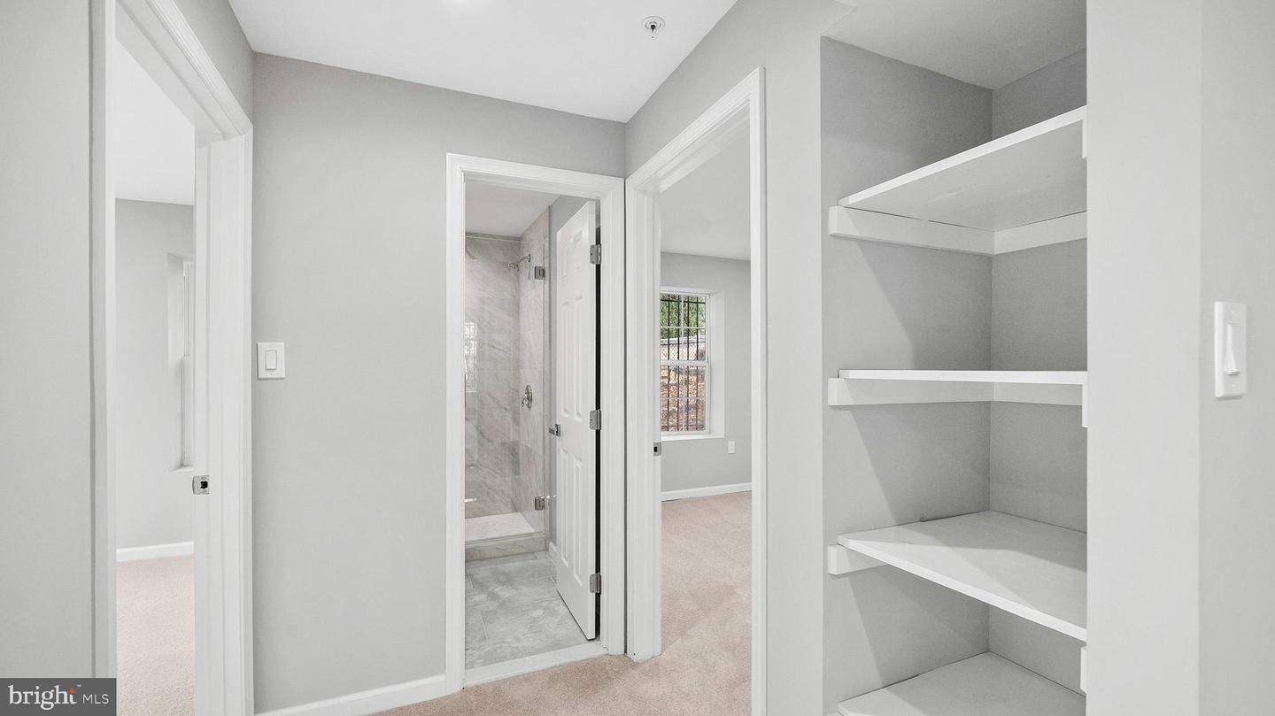Bathroom, Glass Shower, Interior, Recessed Lighting, Walk-in Closets