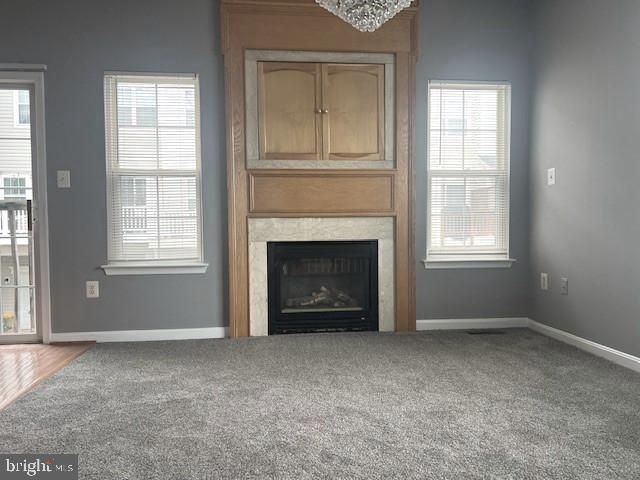 Empty room, Fireplace, Interior