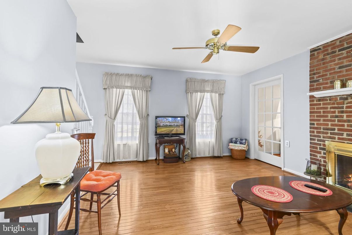 Fireplace, Interior, Stone Walls, Wood Texture Flooring