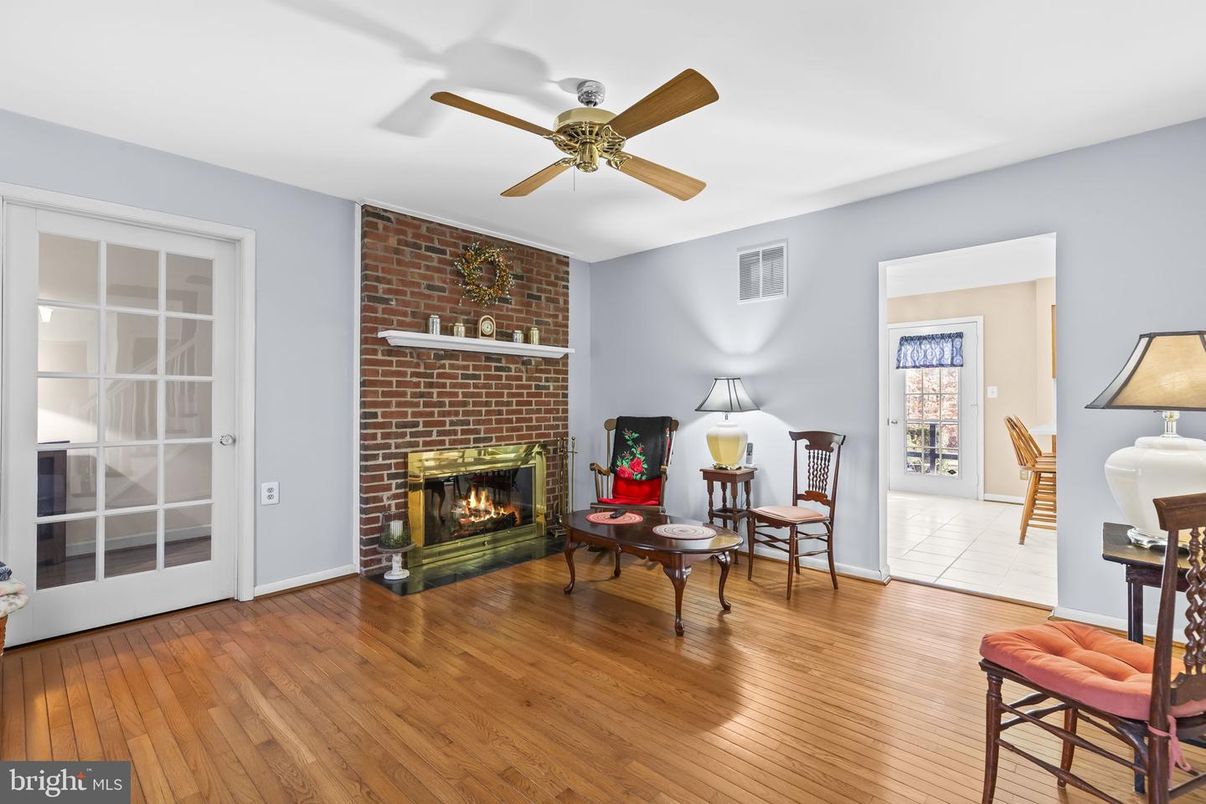 Fireplace, Interior, Stone Walls, Wood Texture Flooring