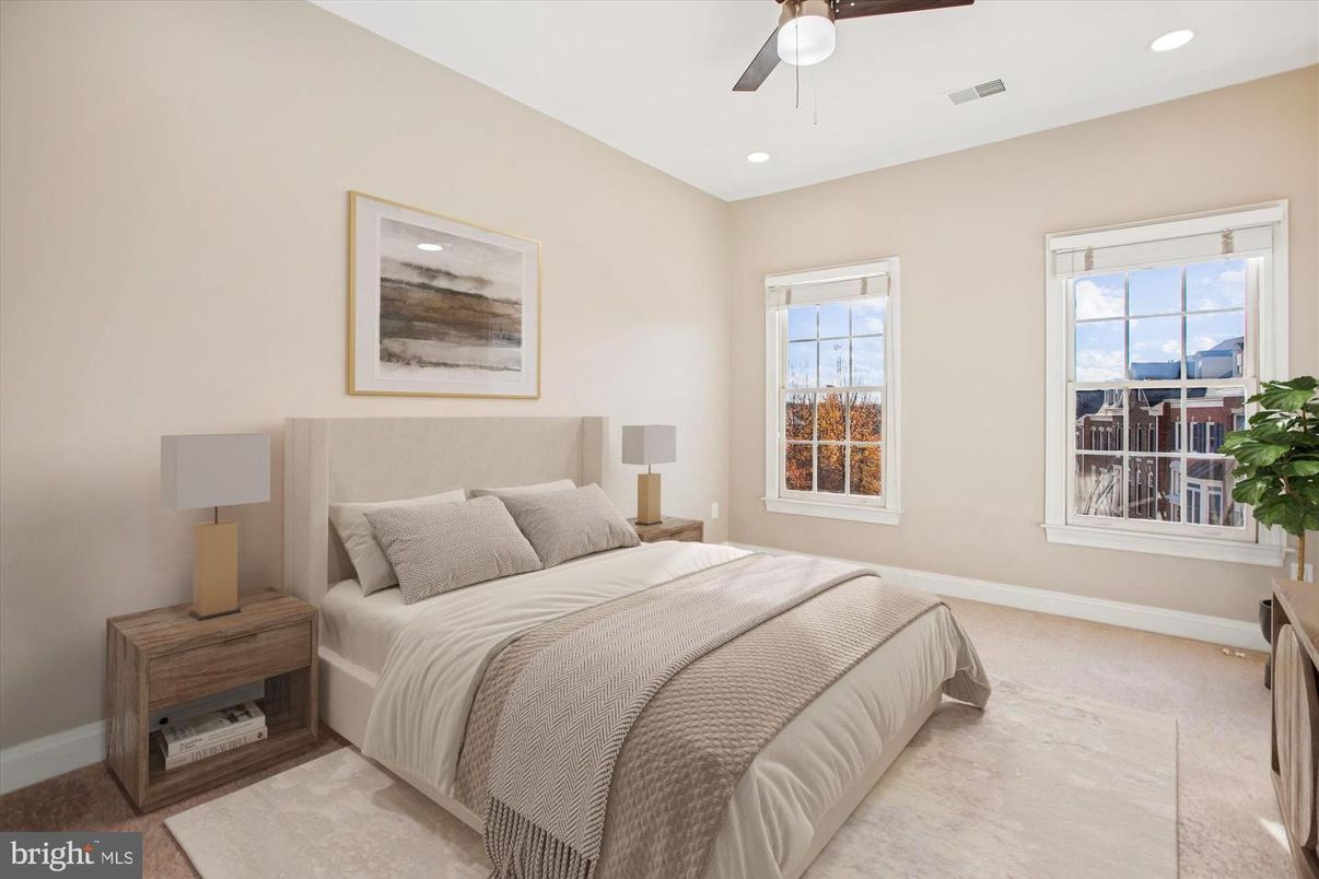 Bedroom, Interior, Recessed Lighting