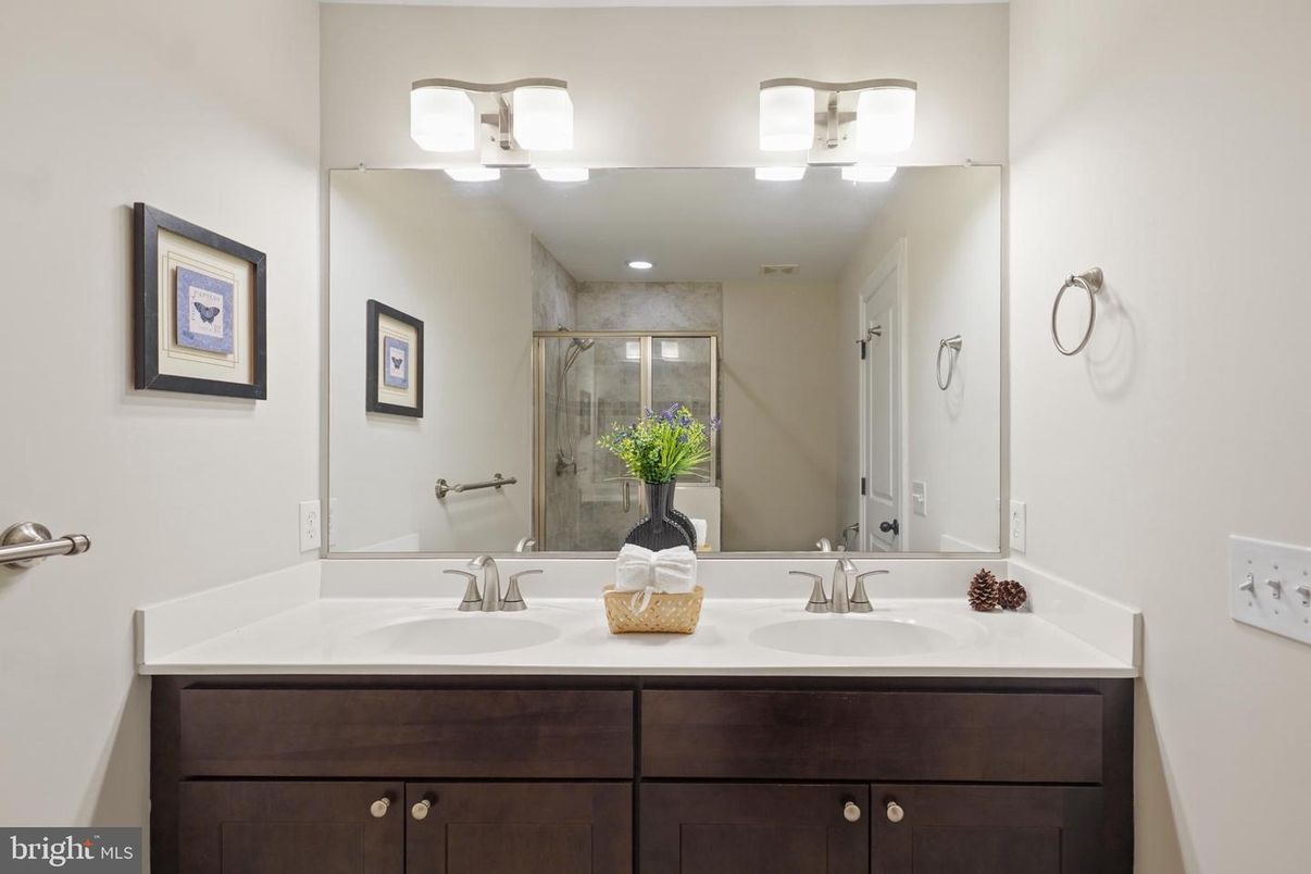 Bathroom, Dual Sink Vanities, Glass Shower, Interior