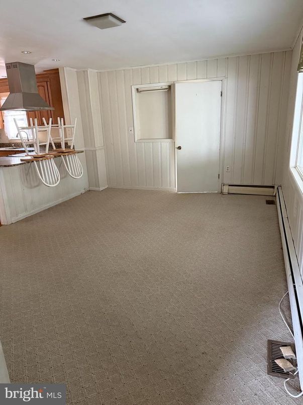 Empty room, Interior, Kitchen, Recessed Lighting