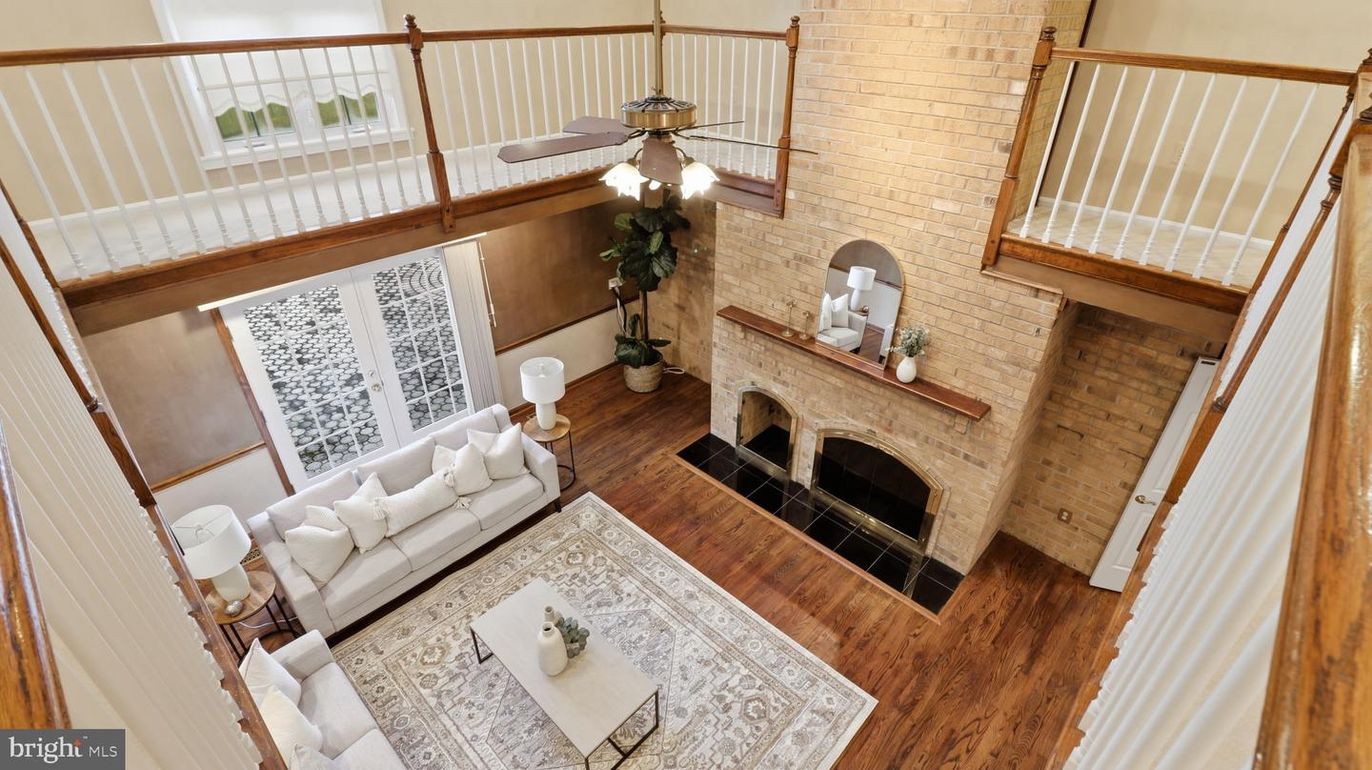 Fireplace, Interior, Living room, Stone Walls, Wood Texture Flooring