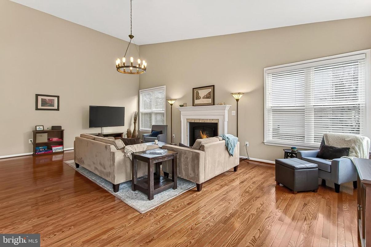 Chandelier, Fireplace, Interior, Living room, Wood Texture Flooring