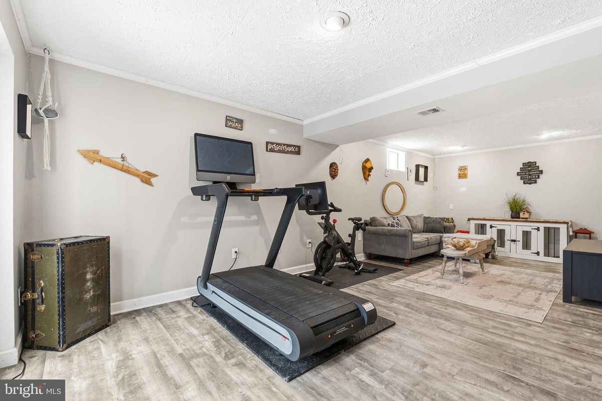 Fitness Equipment, Interior, Wood Texture Flooring