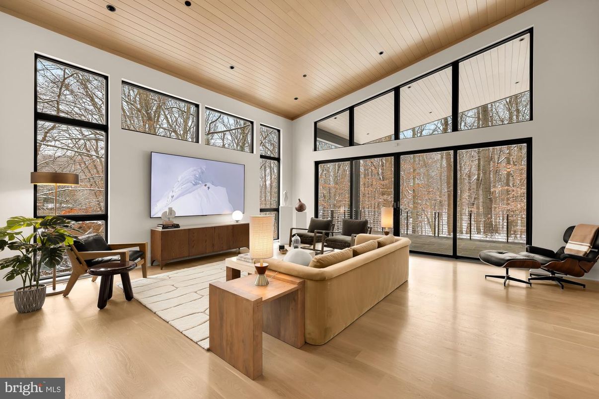 Interior, Living room, Recessed Lighting, Wooden Ceilings, Wood Texture Flooring