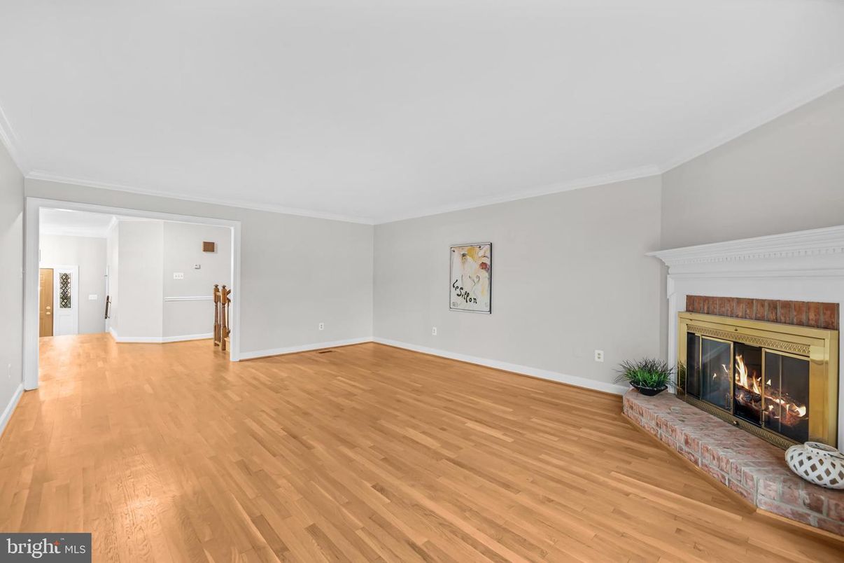 Empty room, Fireplace, Interior, Wood Texture Flooring