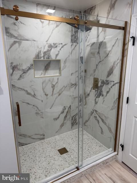 Bathroom, Glass Shower, Interior, Marble Walls