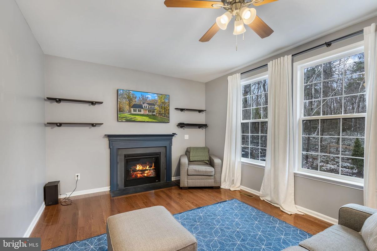 Fireplace, Interior, Wood Texture Flooring