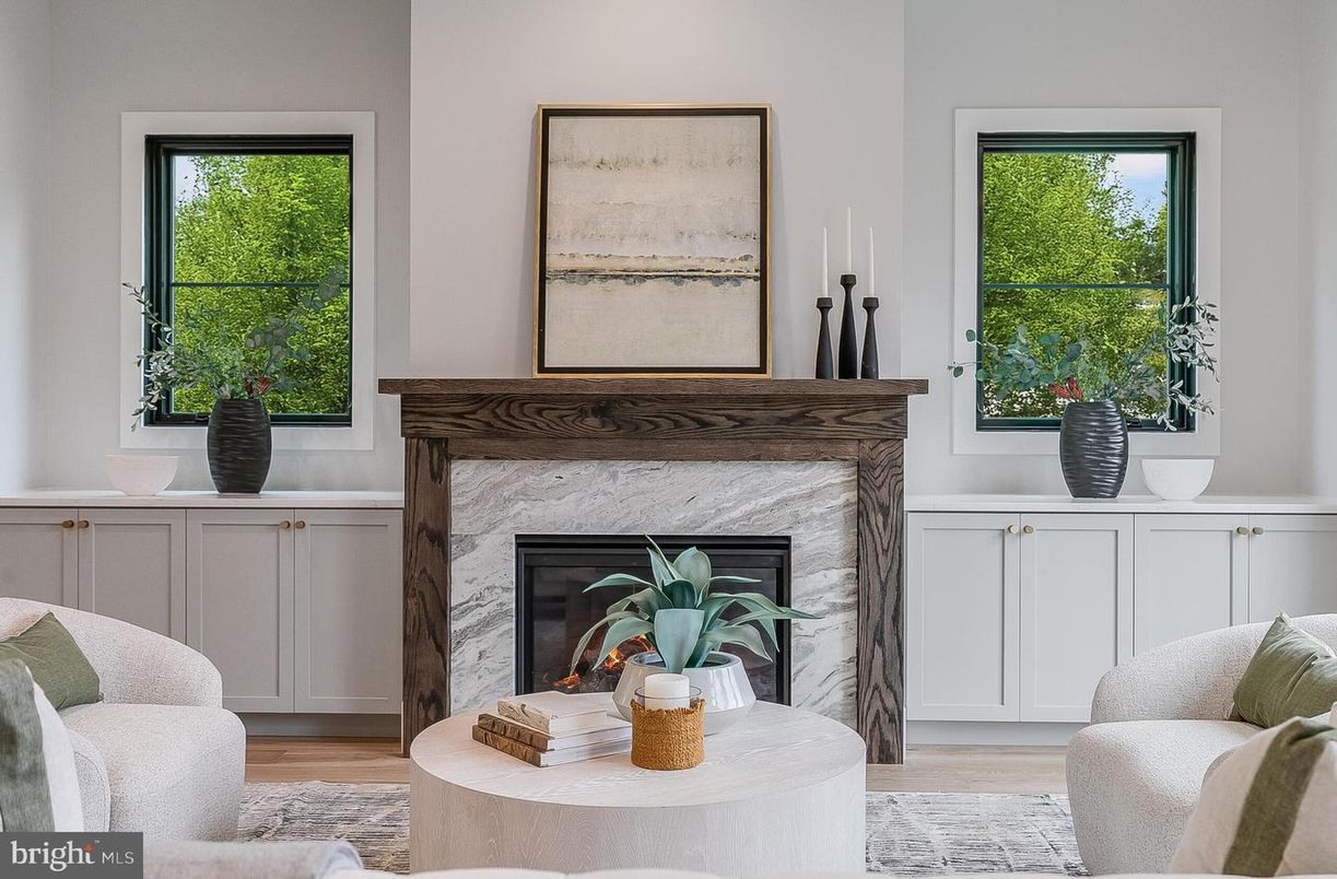 Fireplace, Interior, Wood Texture Flooring