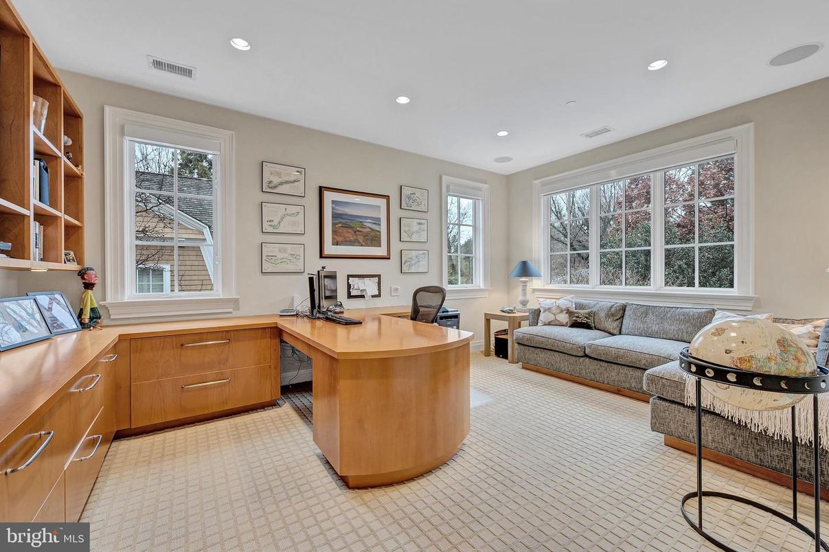 Home Office, Interior, Living room, Recessed Lighting