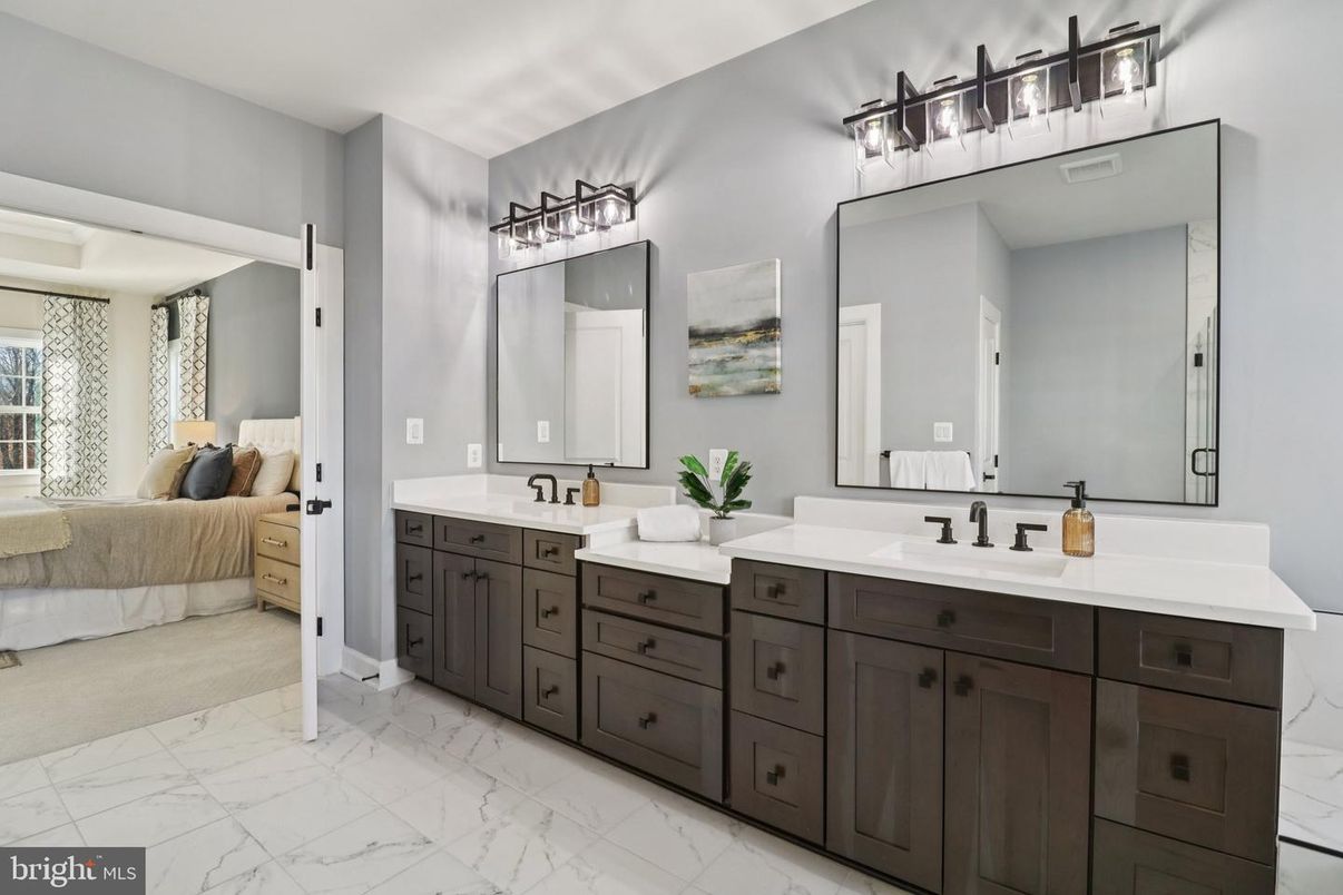 Bathroom, Bedroom, Dual Sink Vanities, Interior, Marble