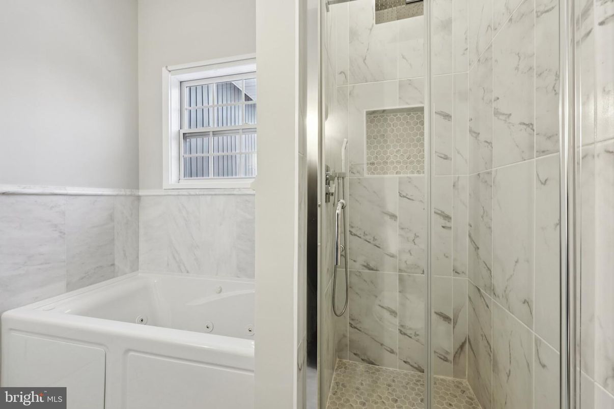 Bathroom, Glass Shower, Interior, Marble Walls