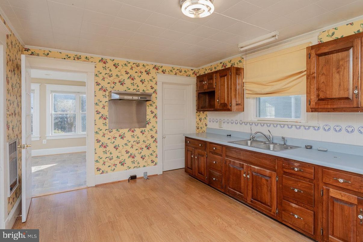 Interior, Kitchen, Wood Texture Flooring