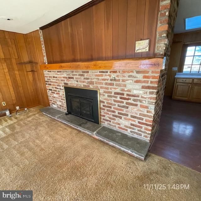 Fireplace, Interior, Wood Texture Flooring, Wooden Walls