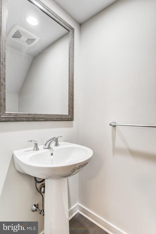 Bathroom, Interior, Recessed Lighting, Wood Texture Flooring