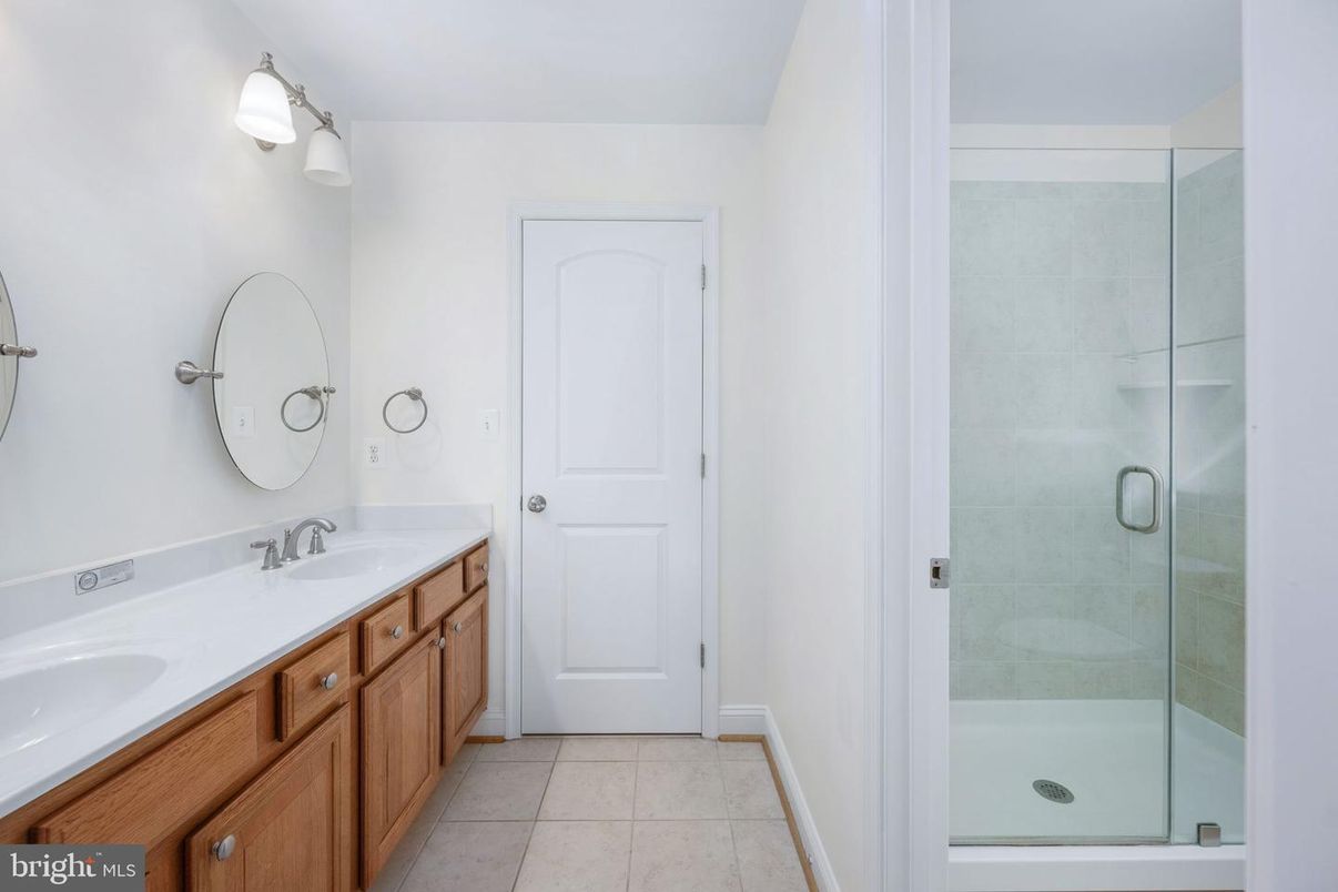 Bathroom, Dual Sink Vanities, Glass Shower, Interior