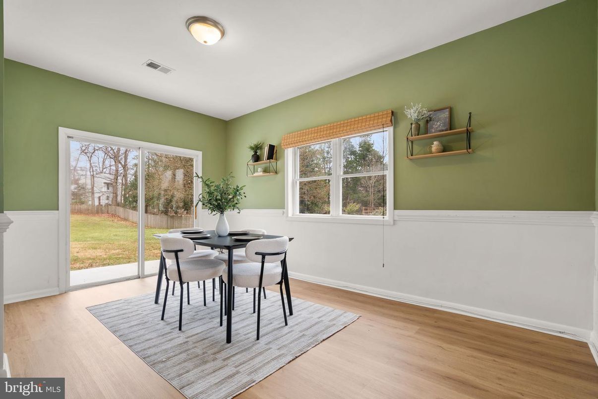Dining room, Interior, Wood Texture Flooring
