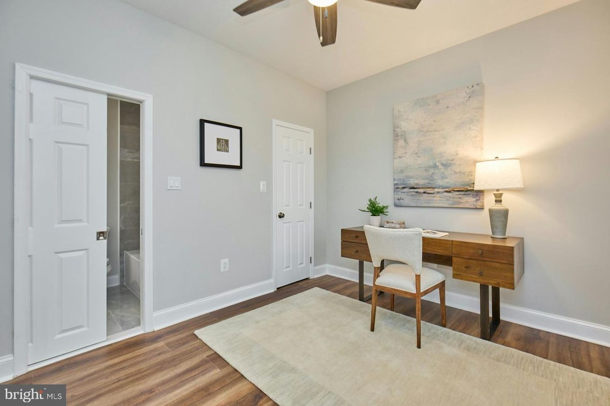 Home Office, Interior, Wood Texture Flooring