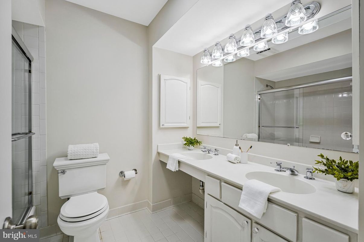 Bathroom, Dual Sink Vanities, Glass Shower, Interior