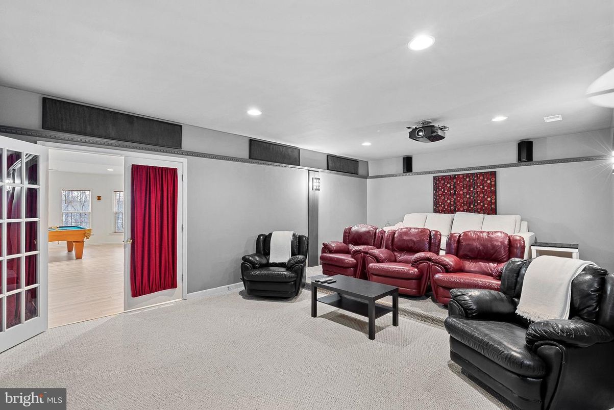 Interior, Living room, Recessed Lighting, Theatre Room