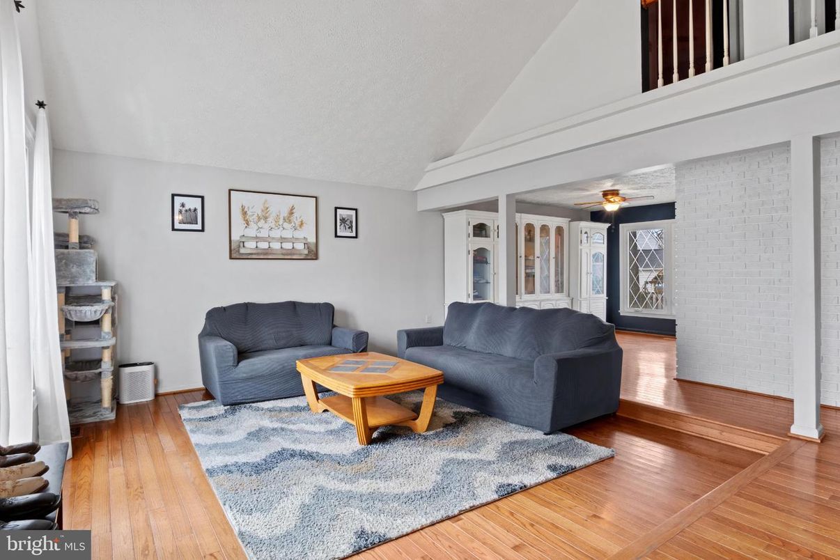 Interior, Living room, Stone Walls, Wood Texture Flooring