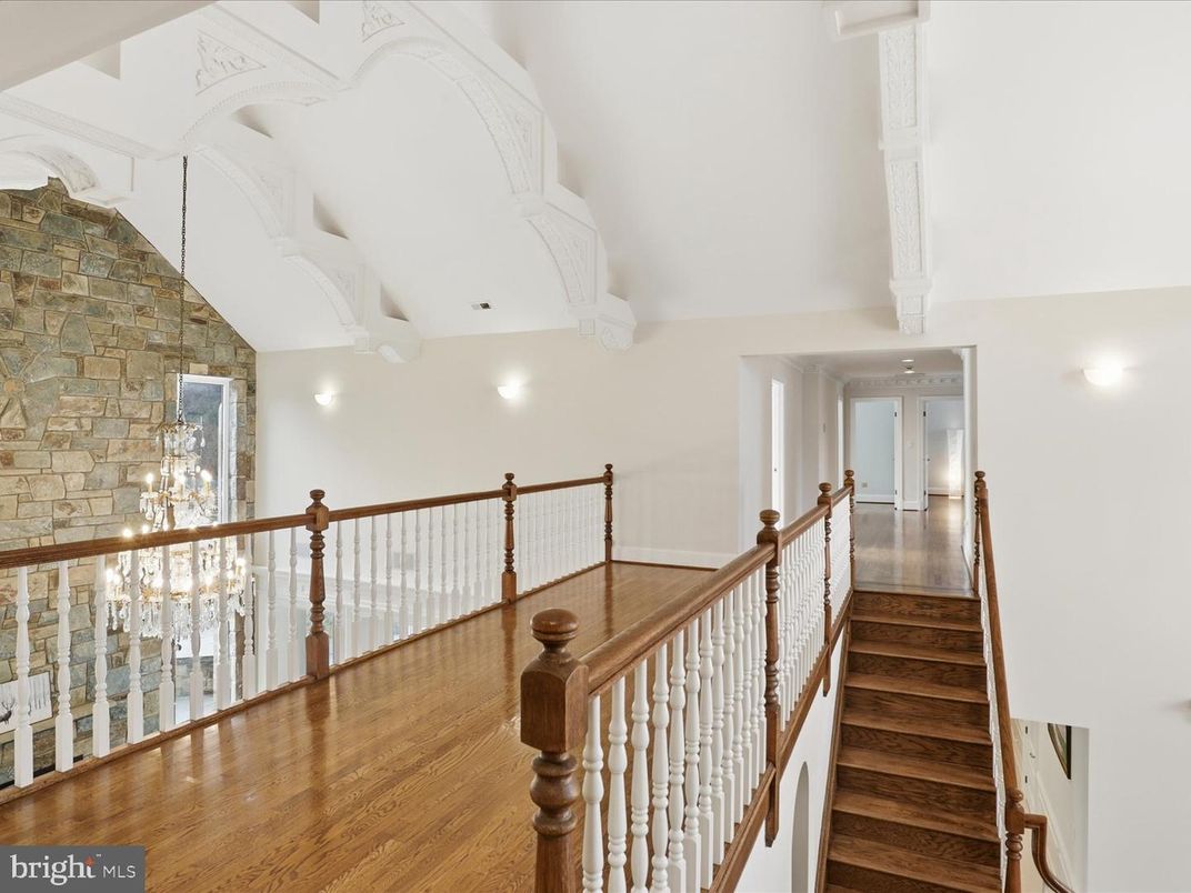 Interior, Recessed Lighting, Stone Walls, Wood Texture Flooring